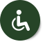 Toegang voor gehandicapten (behalve voor het appartement)
